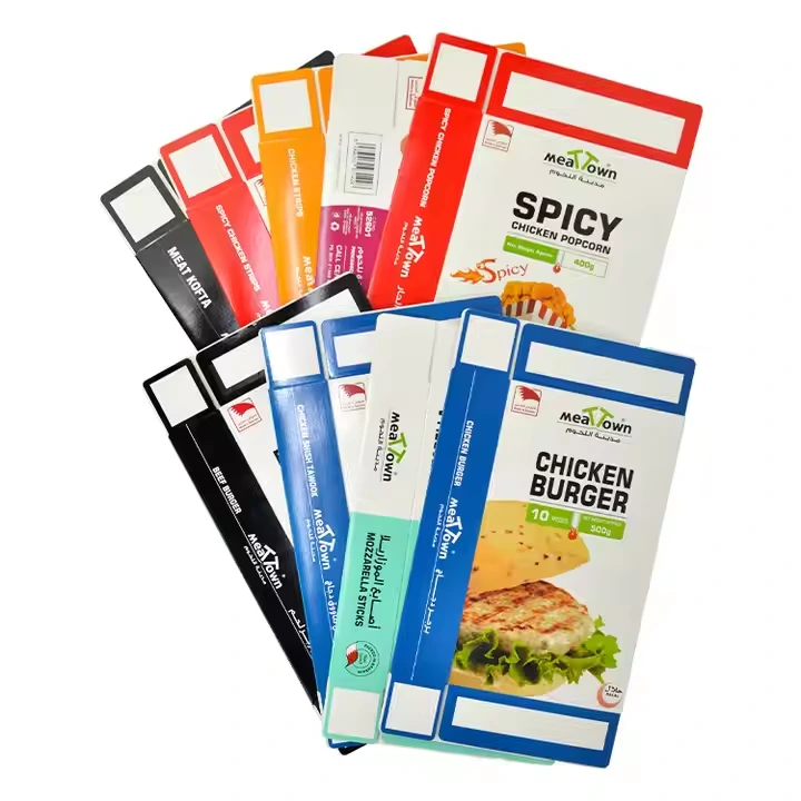 Custom Printed Foldable Food Grade Art Paper Frozen Burger Box Freezer Storage 1