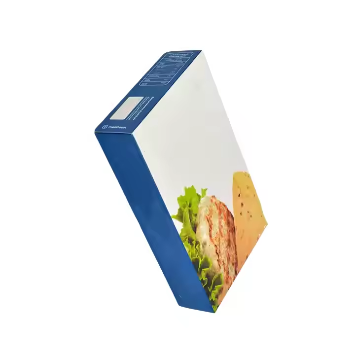 Custom Printed Foldable Food Grade Art Paper Frozen Burger Box Freezer Storage 7