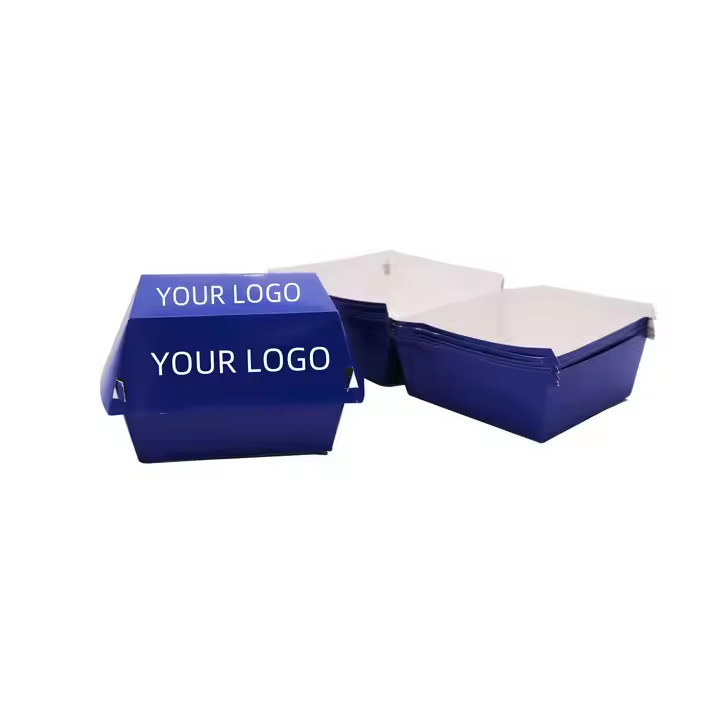 Custom Eco-Friendly Printed Burger Box Disposable Fast Food Takeaway Packaging 7