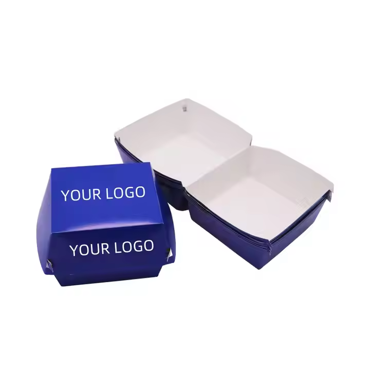 Custom Eco-Friendly Printed Burger Box Disposable Fast Food Takeaway Packaging 6