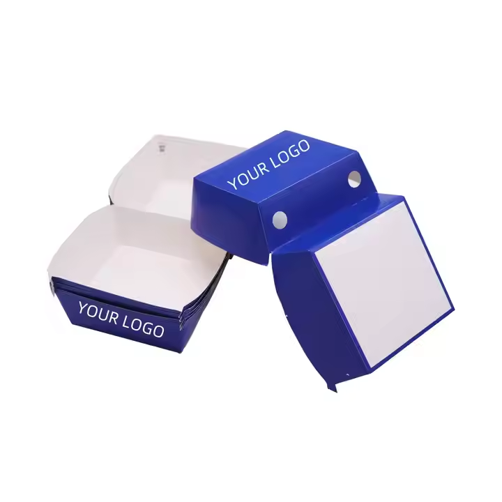 Custom Eco-Friendly Printed Burger Box Disposable Fast Food Takeaway Packaging 5