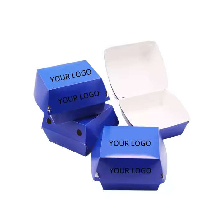 Custom Eco-Friendly Printed Burger Box Disposable Fast Food Takeaway Packaging 2