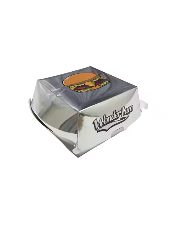 Free Design Custom Logo Recyclable Burger Box Wholesale Fast Food Takeaway Packaging 3