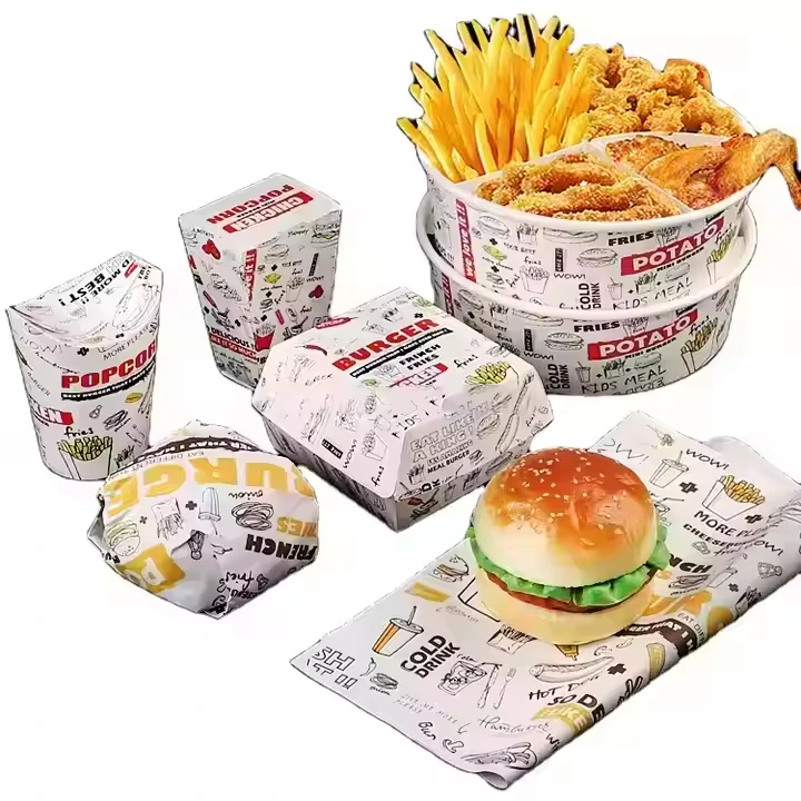 Custom Family Fast Food Burger Box – Wholesale Eco-Friendly Multi-Food Packaging 1