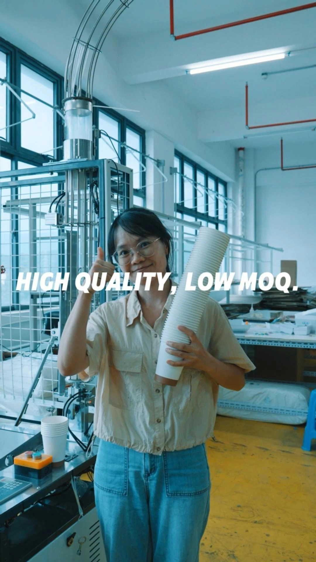 Custom wholesale Food grade quality biodegradable disposable double PE coating cold tea drink coffee takeaway paper cup with logo 1