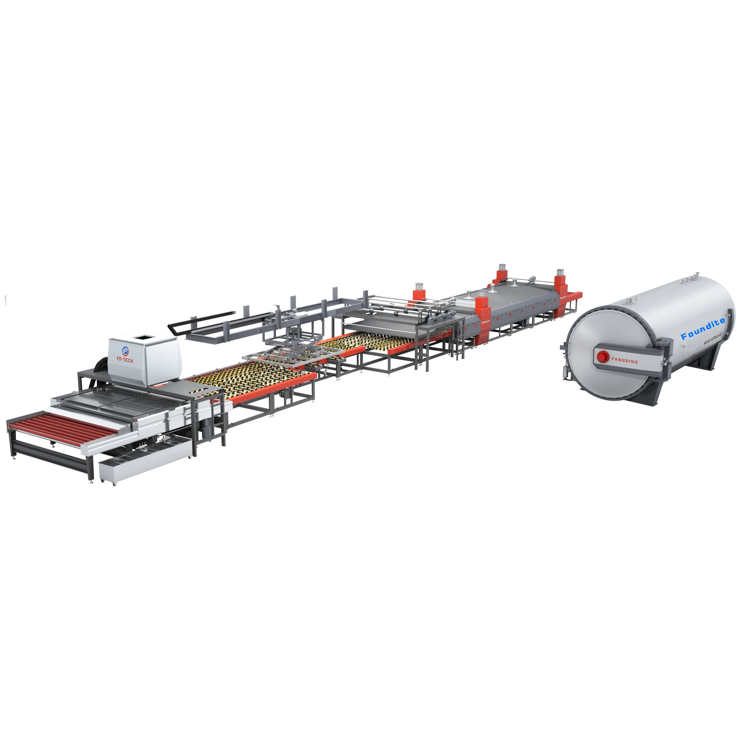 PVB/SGP/TPU/EVA Laminierte Glasproduktionslinie mit Glasautoklave 1