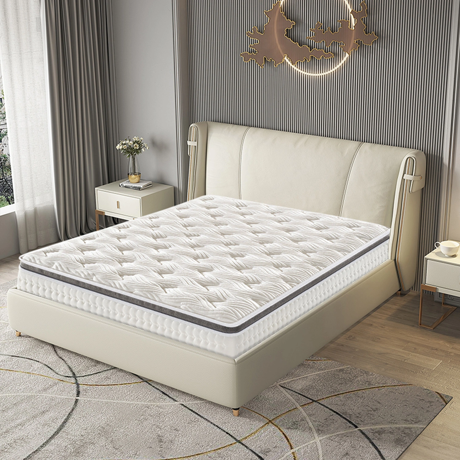 Comfort koningin pasgemaakte bonnell veer bed matras 1