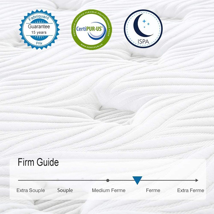 attress roll up in box Euro top firm custom factory wholesale pocket spring mattress 13