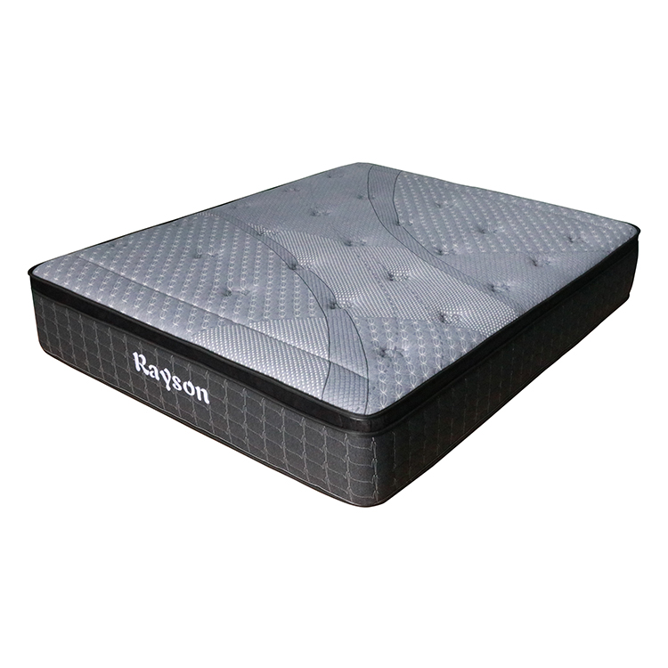 27cm 5 zone grey pillow top euro bed spring mattress 7