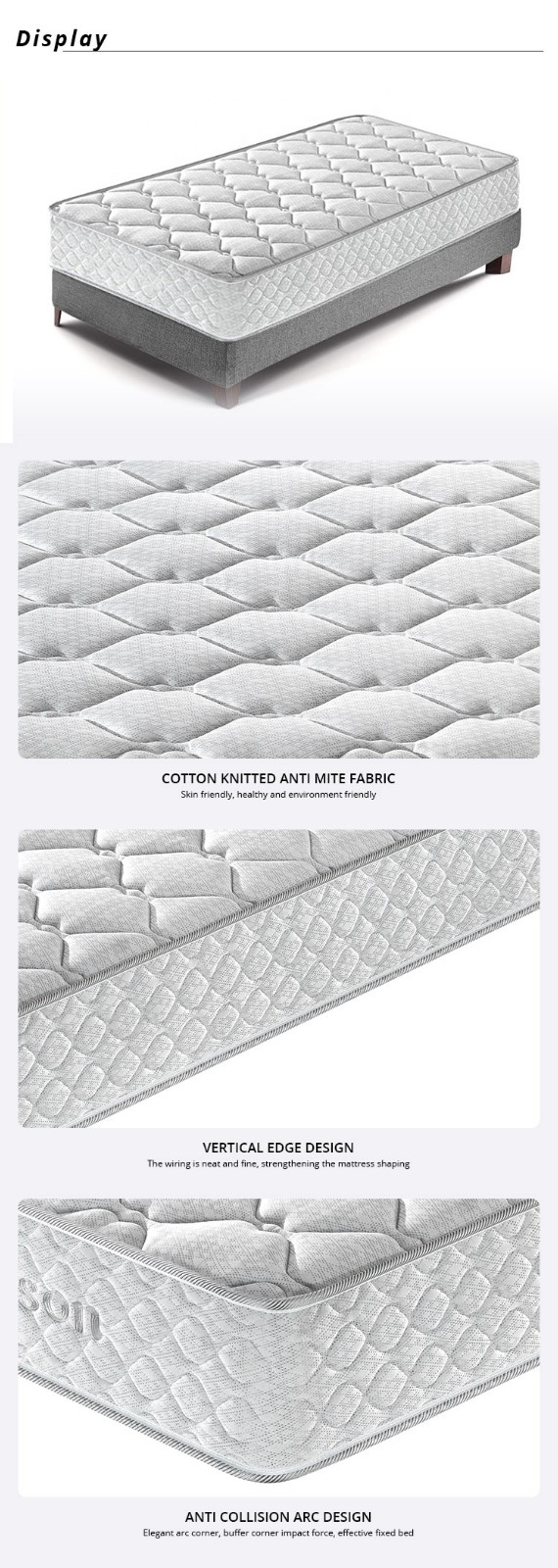 Synwin 22cm tight top online customize wholesale project pocket spring mattress 5