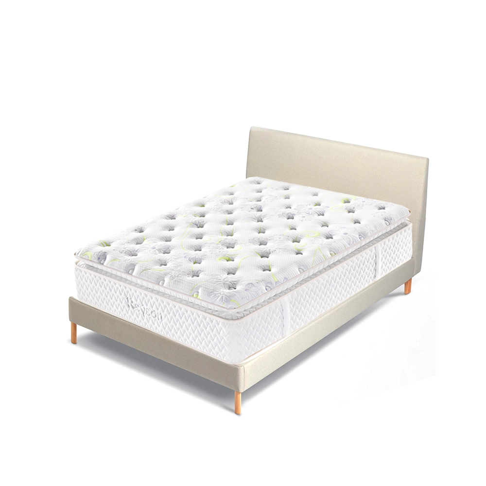 Synwin factory hotel luxury pocket spring double bed mattress nga adunay bulak ug dahon nga patten sama sa lasang