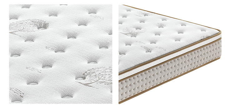 high end hotel use memory foam euro top pocket spring coil mattress 3
