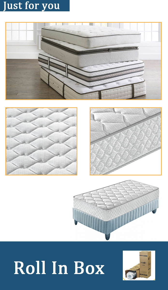school 25D high density foam roll up in box pocket spring mattress 3
