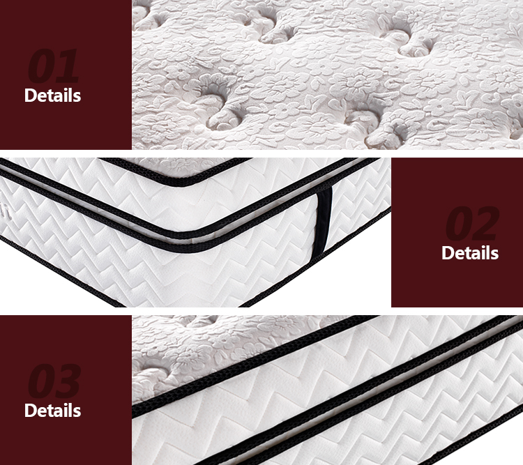 luxury pocket spring custom mattress foam spring mattress 5 star hotel wholesale pillow top mattress