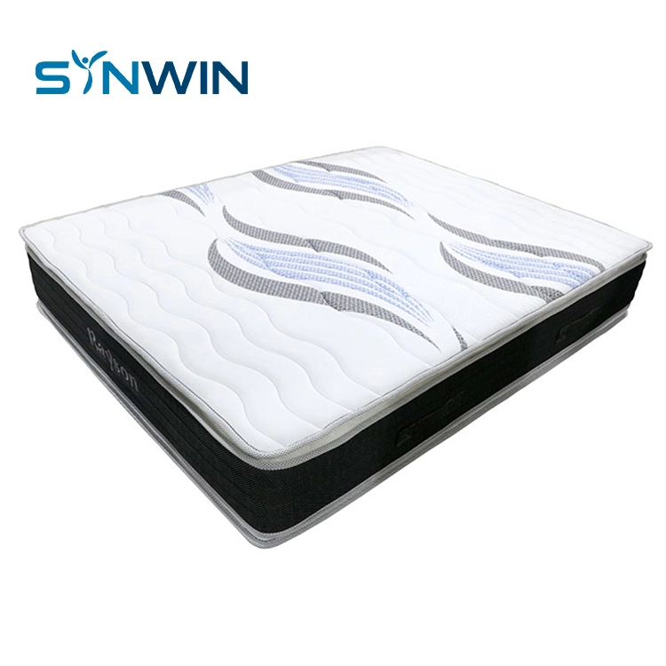 32cm Double pillow top mattress hotel bed king size spring mattress 1