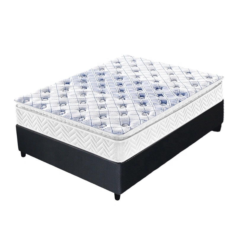 Kussing top ontwerp wit volgrootte geheue skuim veer matras 1