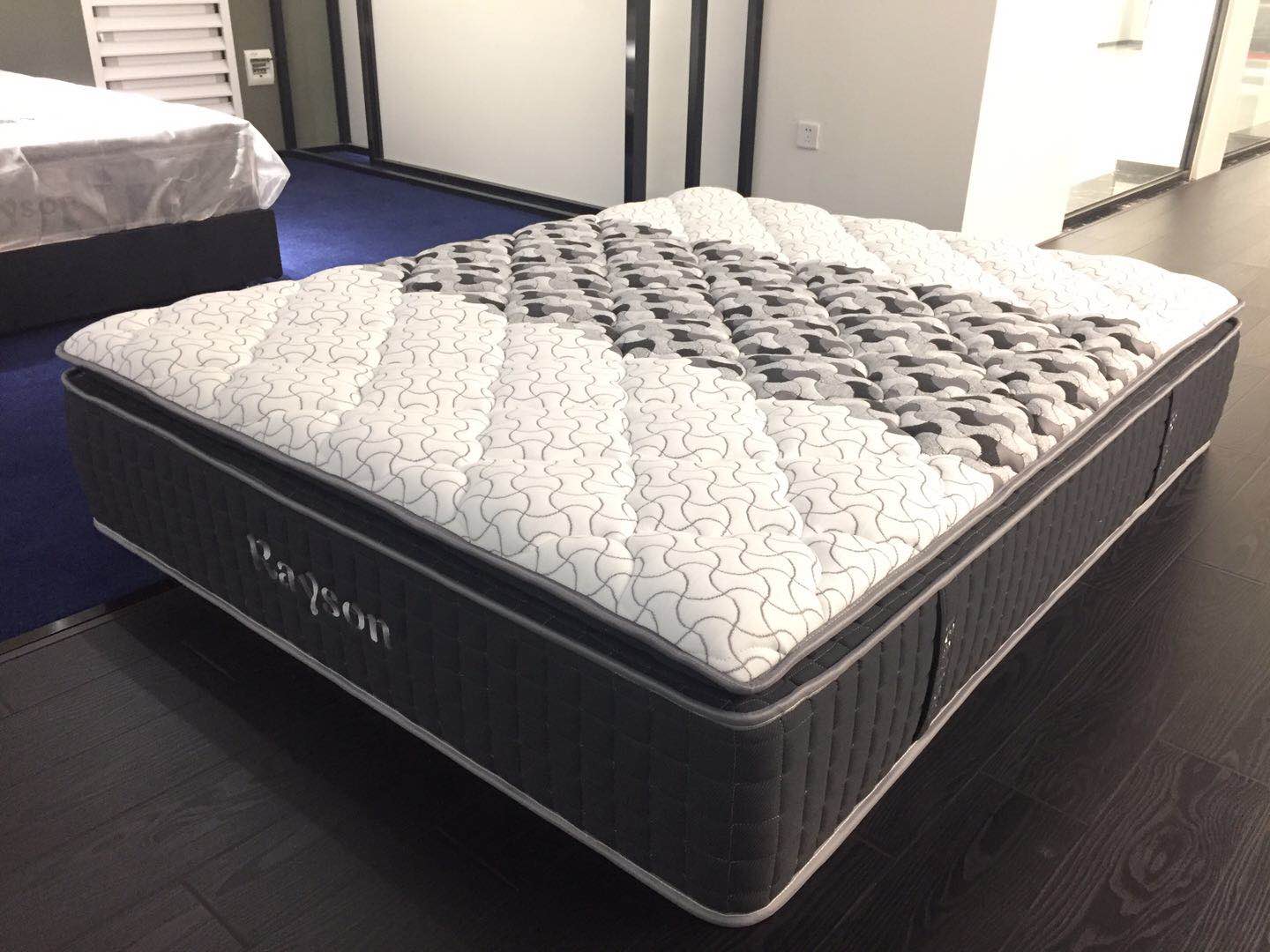 3 zone pillow top hotel gel memory foam pocket spring mattress 6