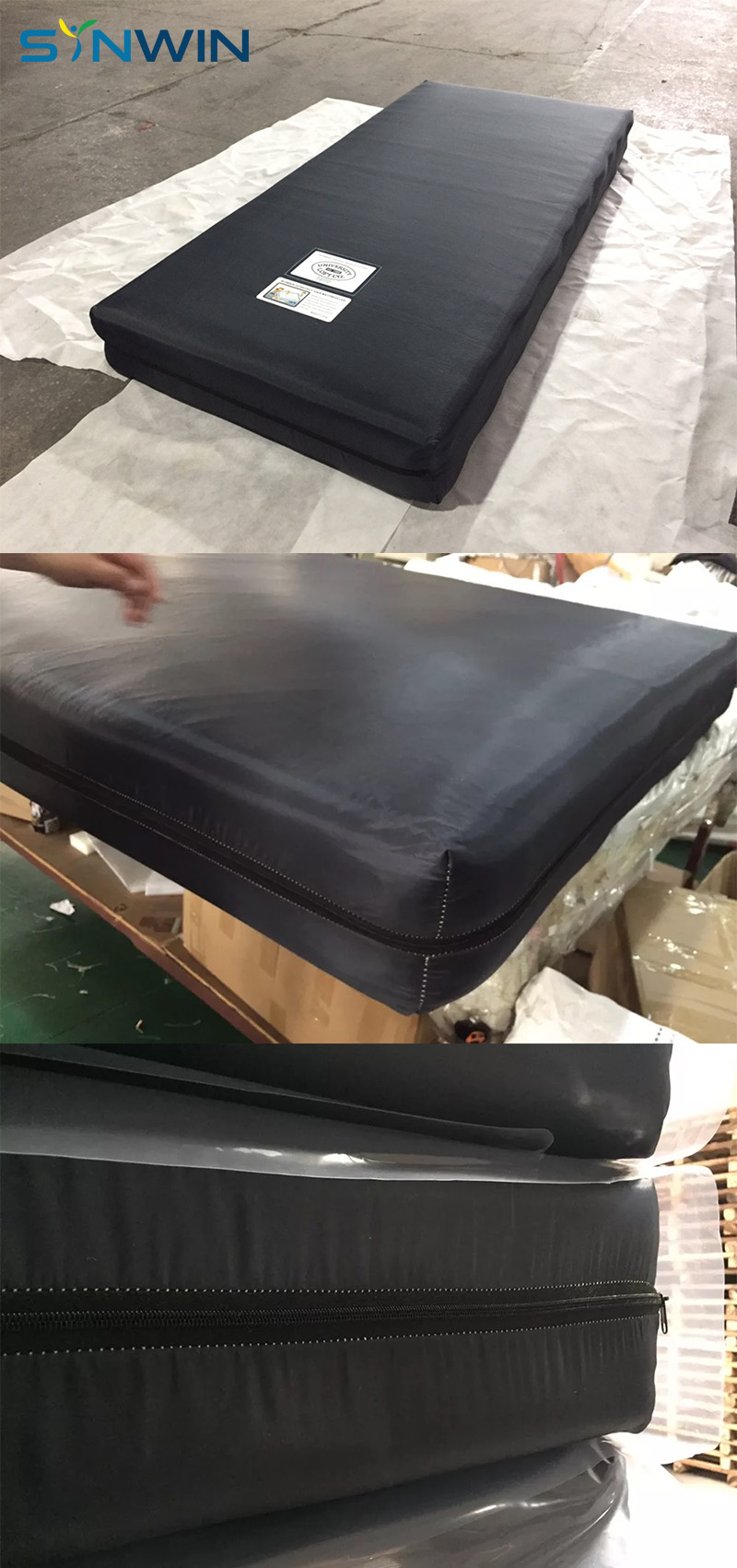 FR 1633 USA nga naylon nga tabon nga adunay zipper nga matanggal nga foam mattress 6