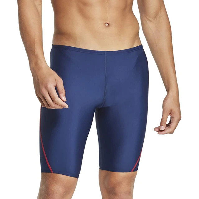 Benutzerdefinierte Männer sportliche Komprimierung tiefblauer Schwimmschreibs ms-01 1