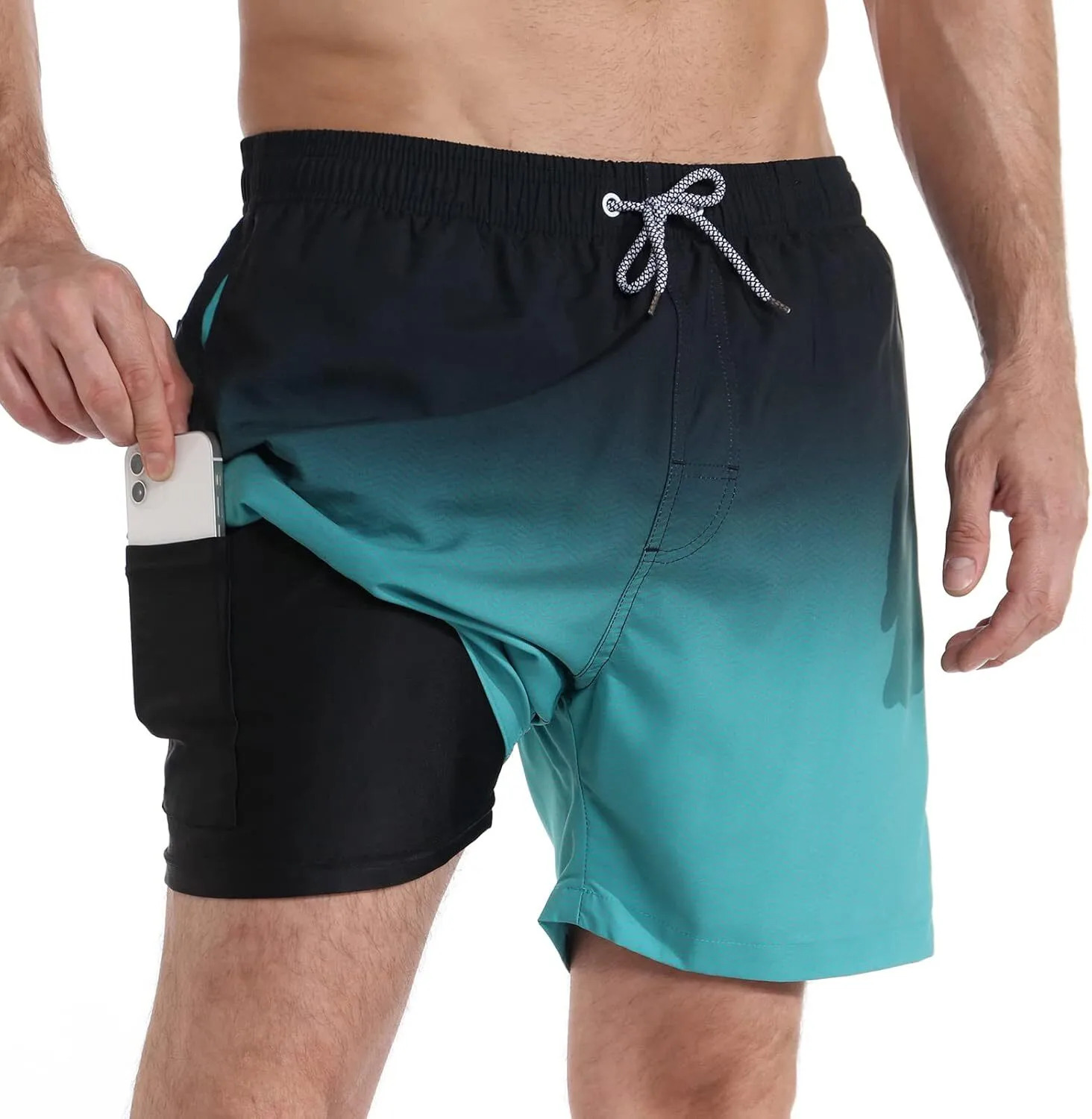 Custom Herren-Gradientenfarbe Seitentasche Design Schwimmstämme Ma-02 1