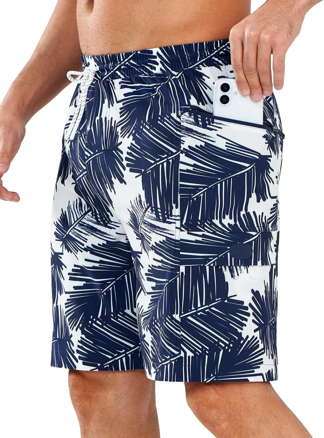 Custom Men's Print Swim Trunks Board Shorts MB-04 1