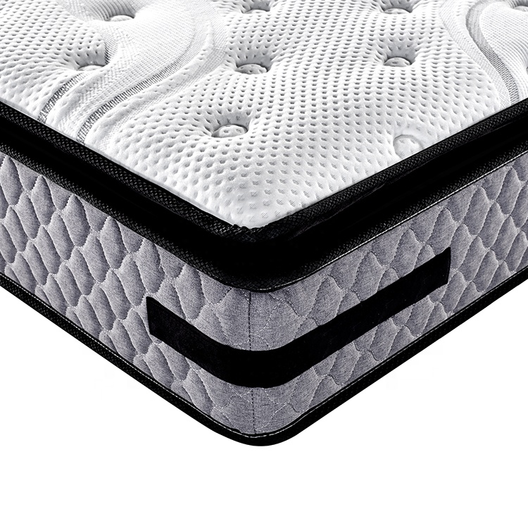 12-дюймовый гибридный матрас из виско-пены с 5 зонами карманного пружинного матраса в коробке со слоем пены с эффектом памяти 8