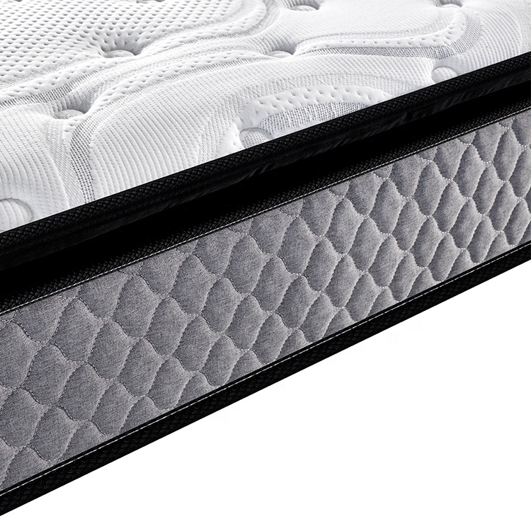 12-дюймовый гибридный матрас из виско-пены с 5 зонами карманного пружинного матраса в коробке со слоем пены с эффектом памяти 9