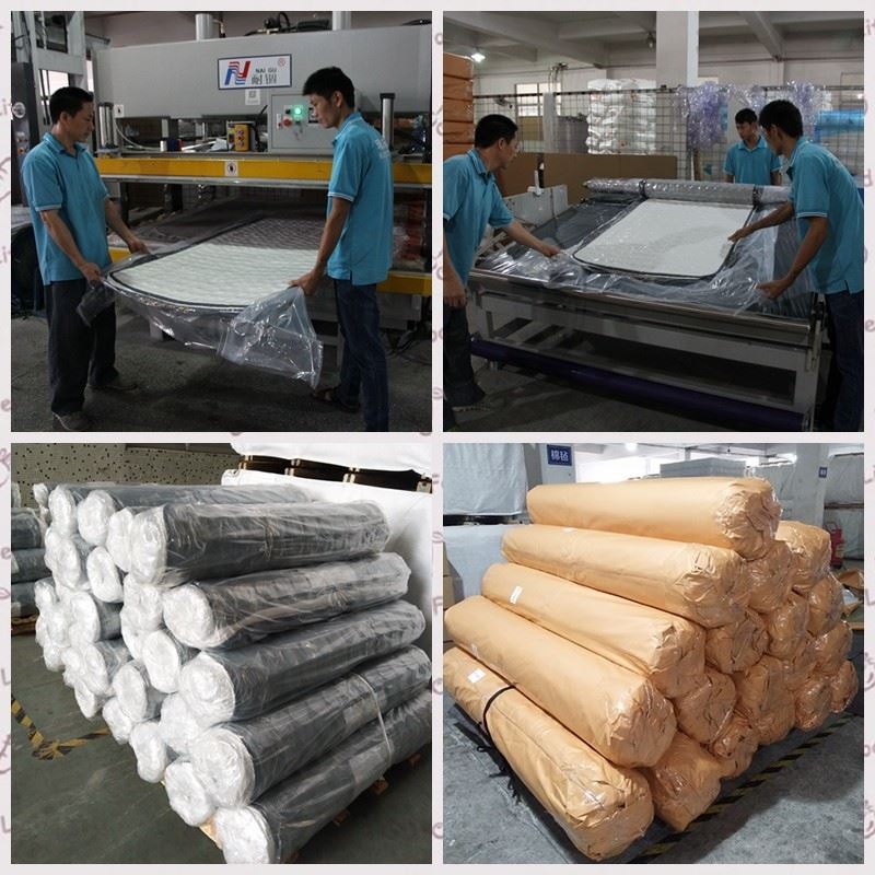 Roll mattress packing with kraft paper.jpg Queen Box Spring Bed Mattress King Size Bonnell Spring Mattress ពូកដែលវេចខ្ចប់រួច 12