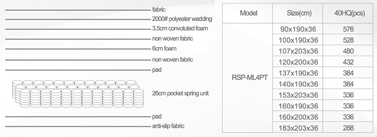 Rayson Mattress-Pillow top euro top 14 inch coil spring mattress-7