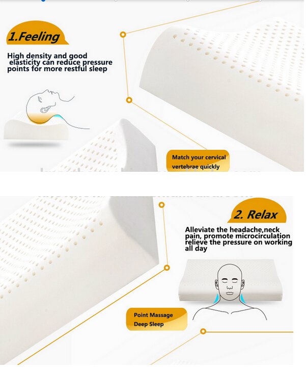 Rayson Mattress-Eco - Friendly Zipper Anti - Mite Comfort Latex Pillow Thailand Wide-used memory foa-6