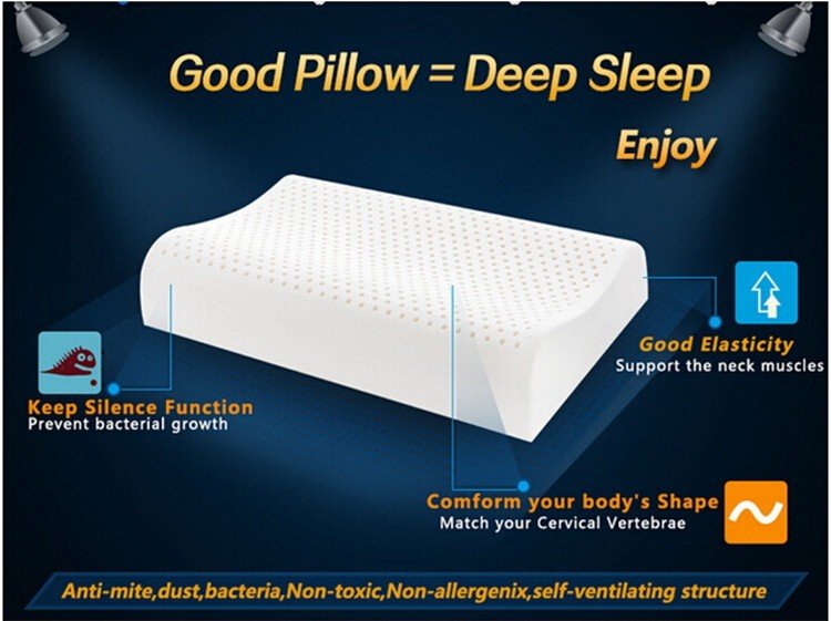 Fa'aliga sili ona Tulaga Fa'apitoa Fa'apitoa Latex Cervical Pillow 6