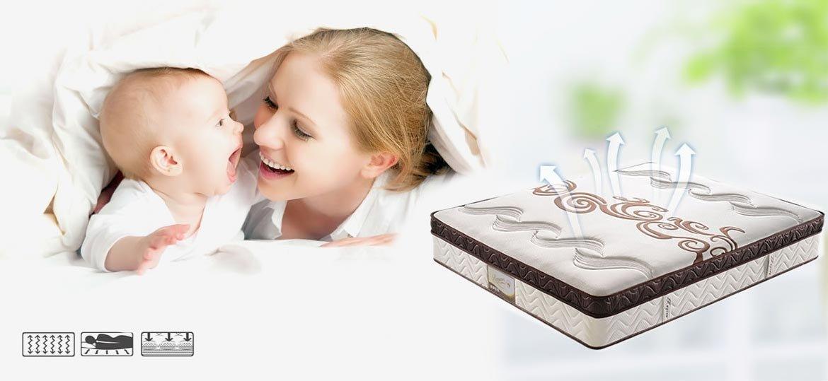 Rayson Mattress-Super Elastic Euro Top Dual Layer Bonnell Spring Mattress Excellent Quality luxury t