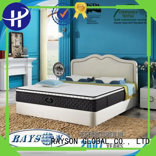 Wholesale 200 polyester top 10 pocket sprung mattress Rayson Mattress Brand 1