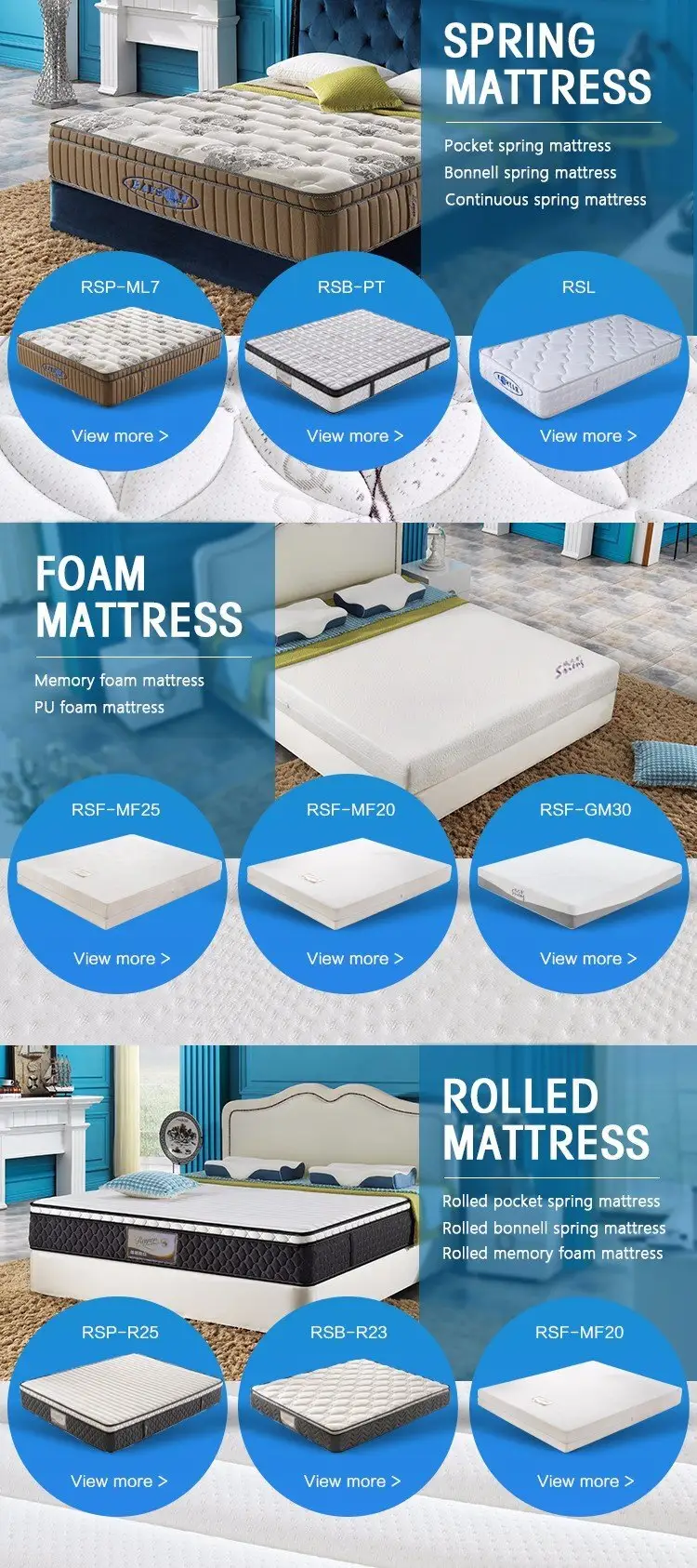 poly foam mattress toppers grade 120cm flex foam mattress Rayson Mattress Brand 7