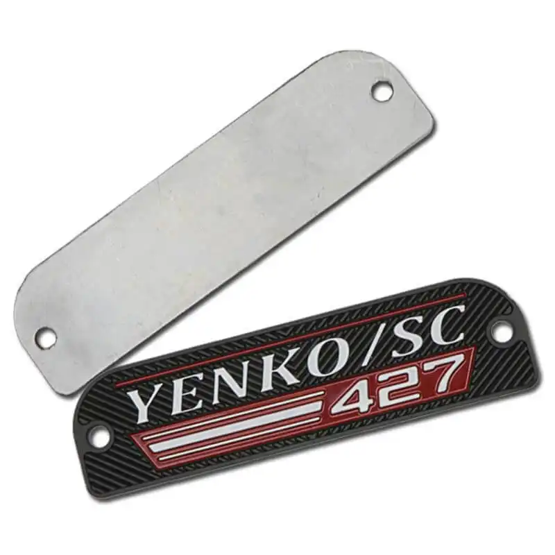 Colorful embossing Aluminum Nameplate with mounting holes SD-N00005 1