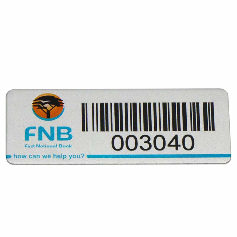 3M Adhesive Aluminum Printing Laser Engraved Barcode Number Label SD-L00002 1
