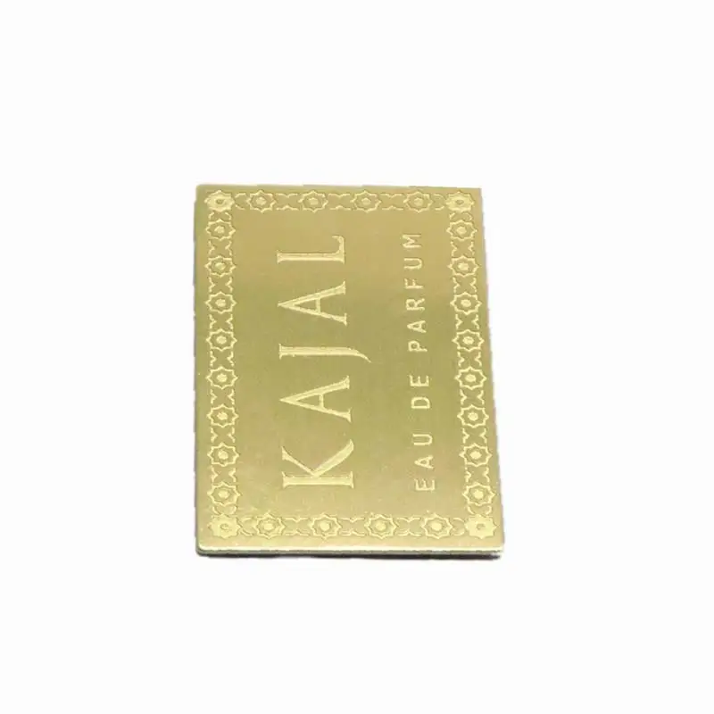 Etiqueta de botella de perfume de aluminio grabada en oro SD-L00004 1