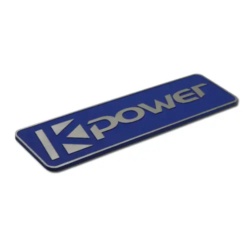 Lacqured 3D logo aluminum nameplates 1