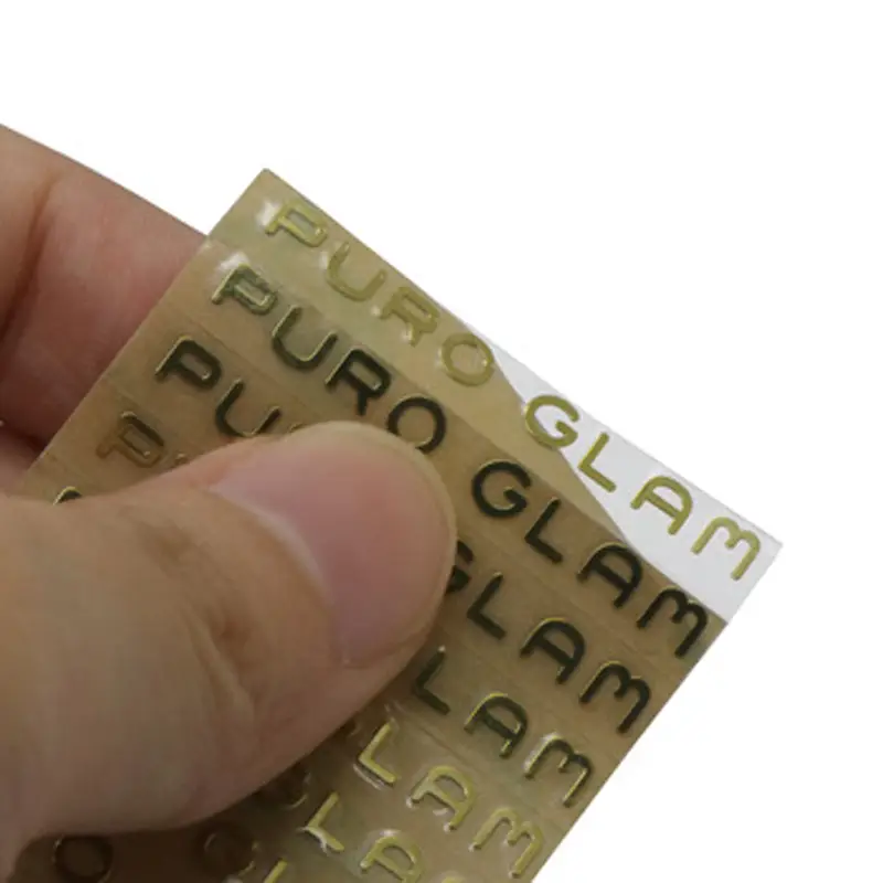 Custom gold electroforming nickel transfer sticker for logo labels 1