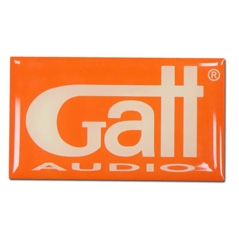 custom logo printing clear crystal epoxy sticker 1