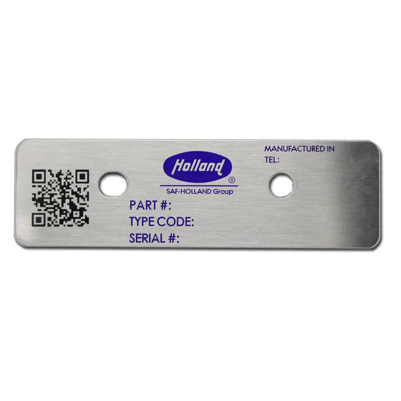 Custom printing laser engraving stainless steel metal label 1