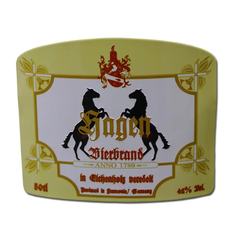 Custom logo printing metal wine label 1