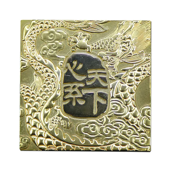 Custom gold electroplating zinc alloy nameplate1 1