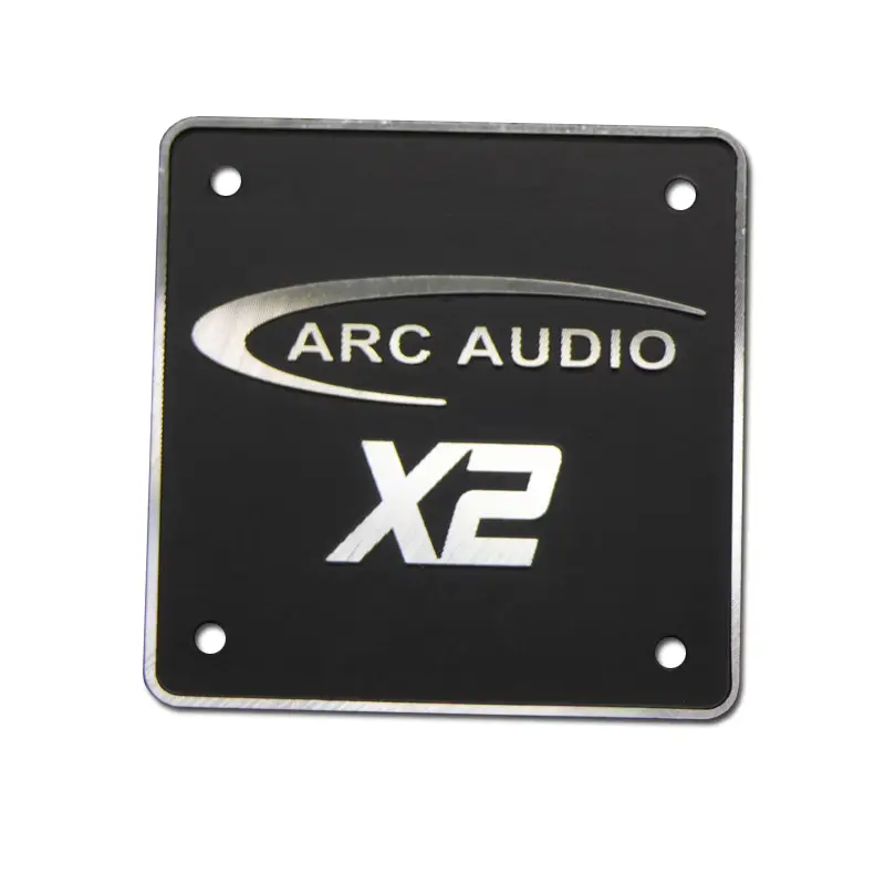 Placa de identificación de aluminio de audio personalizada 1