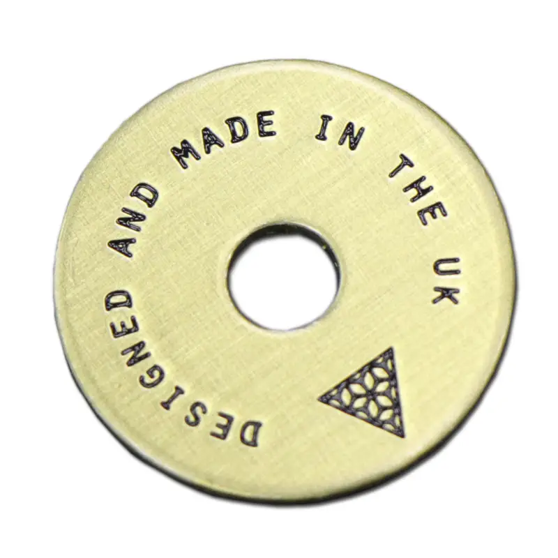 Round brass name plate engraving 1