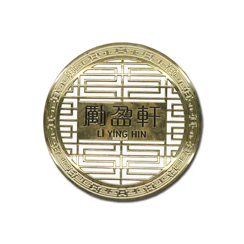 Chemcial etching hollow  brass name plates 1