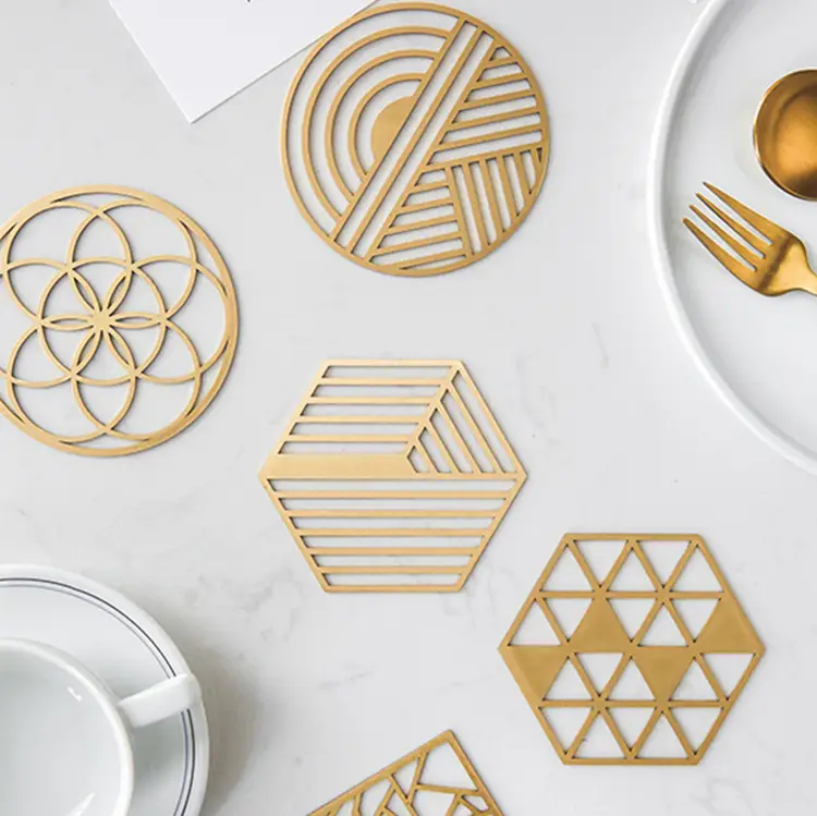 Custom Gold Metal Coasters Price List 3