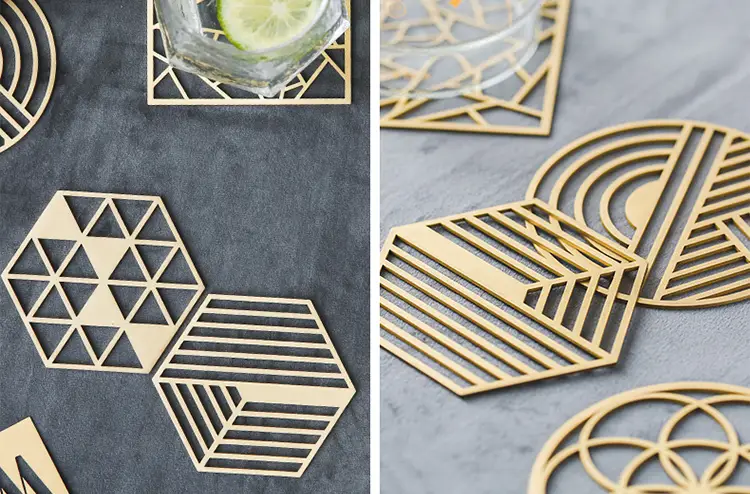 Custom Gold Metal Coasters Price List 8
