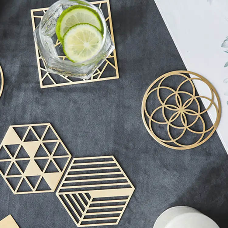 Custom Gold Metal Coasters Price List 9