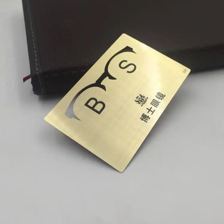 Custom Aluminum Logo Engraved Business Card Blank Gold Metal Cards 1